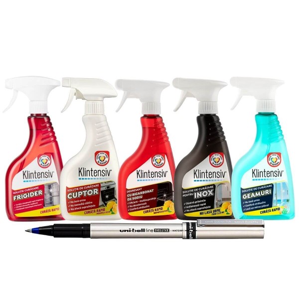 Set Complex-Solutii pentru cuptor, frigider, inox, geamuri și suprafete grase-Pix DeLuxe