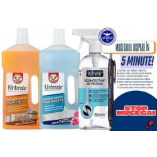 Set Complex-Solutie Parchet 1L, Solutie Pardoseala 1L si Dezinfectant Antifungic Profesional 500ml-Pix Jestream