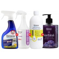 Set Profesional Baie 4 în 1 – Curățare, Dezinfectare, Pardoseli, Săpun