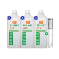 Set 3 x Bionet A15 Dezinfectant Profesional Concentrat Multisuprafete + 4 Pixuri Schneider – Curata si Dezinfecteaza Simultan - Bactericid, Virucid, Fungicid si Micobactericid