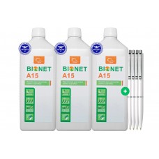 Set 3 x Bionet A15 Dezinfectant Profesional Concentrat Multisuprafete 1Litru+ 4 Pixuri Schneider – Curata si Dezinfecteaza Simultan - Bactericid, Virucid, Fungicid si Micobactericid