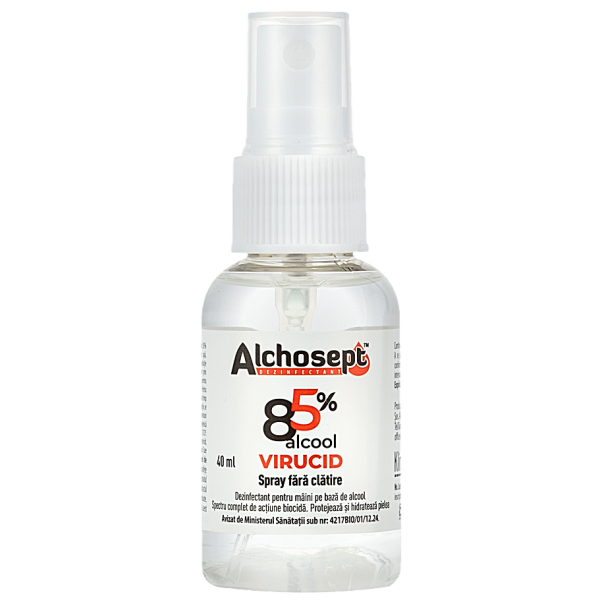 Dezinfectant ALCHOSEPT 40 ml – Pentru Mâini și Tegumente, Eficient Împotriva Bacteriilor și Virusurilor