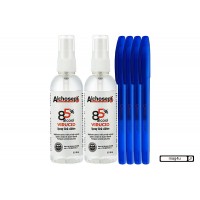 Set 2xDezinfectant ALCHOSEPT 100 ml–Pentru Mâini și Tegumente, Eficient Împotriva Bacteriilor și Virusurilor si 4xPix Radius