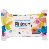 Șervețele Dezinfectante Suprafețe – KLINTENSIV®, 80 buc., Curățare Eficientă și Protecție Antimicrobiană