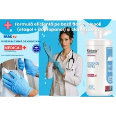 Șervețele Dezinfectante pentru Suprafețe - DEZIDIOL WIPES TP2, 120 buc. – Protecție Antimicrobiană și Curățare Profesională, Pix Radius