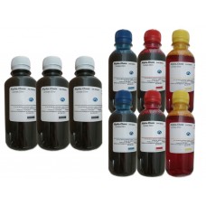 Pachet Flacon Cerneala AlphaChem HP (652) 3x200ml F6V25AE Negru 2x200ml F6V24AE Cyan 2x200ml F6V24AE Magenta 2x200ml F6V24AE Galben  si pix Schneider