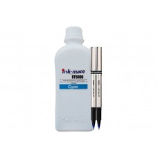 Set Pachet Flacon cerneala Ink-Mate Compatibil Brother 2x1000ml BT5000C Cyan cu 2x Roller DeLuxe 