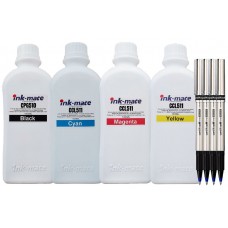 Set Flacon Cerneala Ink-Mate Compatibil Canon 1x1000ml PG-510 Negru, 1x1000ml CL-511 Cyan, 1x1000ml CL-511 Magenta, 1x1000ML CL-511 Yellow, 4xRoller DeLuxe