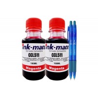 Set Flacon Cerneala Ink-Mate Compatibil Canon 2x100ml CL-511 Magenta, 2xPix Xball