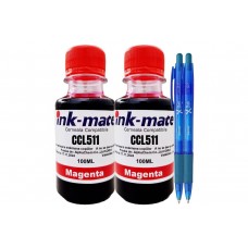 Set Flacon Cerneala Ink-Mate Compatibil Canon 2x100ml CL-511 Magenta, 2xPix Xball