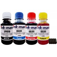 Set Flacon Cerneala Compatibil Canon 1x100ml PG-510 Negru, 1x100ml CL-511 Cyan, 1x100ml CL-511 Magenta, 1x100ml CL-511 Yellow, 4xDop