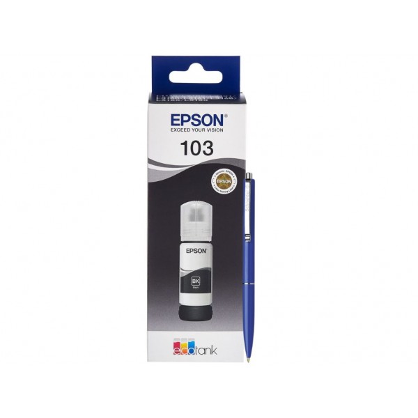 Set Flacon Cerneala Original Epson (103) 1x65ml Negru si Pix Schneider