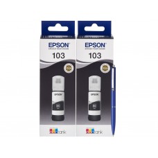 Set Flacon Cerneala Original Epson (103) 2x65ml Negru si Pix Schneider