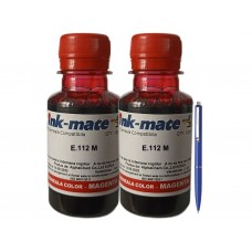 Set Flacon Cerneala Inkmate Compatibil Epson (112) 2x100ml Magenta si Pix Schneider