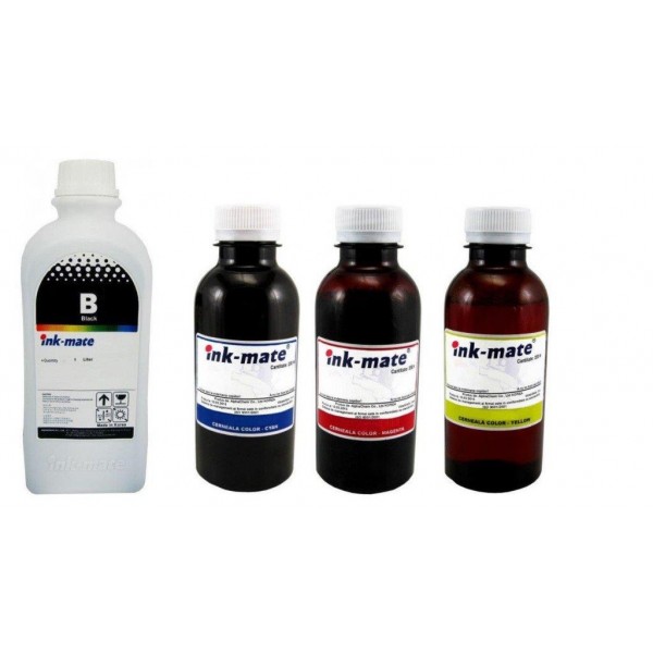 Pachet flacon refill cerneala Ink-Mate 1600ml PG-545 negru 1000ml CL-546 cyan 200ml CL-546 magenta 200ml CL-546 galben 200ml compatibil Canon