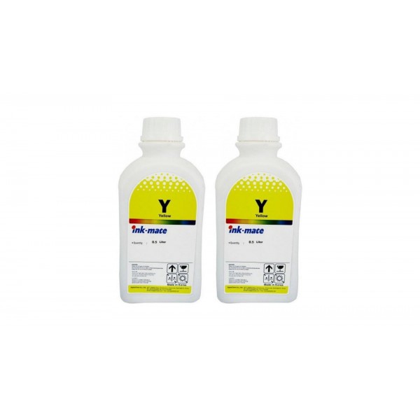 Pachet Flacon Refill Cerneala Ink-Mate 2X 500ml Yellow HP C2P26AE (935XL) si Pix Schneider