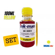 Set Flacon Cerneala Ink-Mate Compatibil HP305 1x100ml 3YM60AE Yellow cu Pix Schneider
