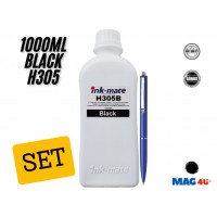 Flacon Refill Cerneala HP Negru (305) 3YM61AE 1000ml Ink-Mate si Pix Schneider