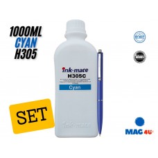 Flacon Refill Cerneala HP Cyan (305) 3YM60AE 1000ml Ink-Mate si Pix Schneider