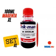 Set Flacon Cerneala Ink-Mate Compatibil HP305XL 1x100ml 3YM63AE Magenta cu Pix Schneider