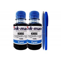 Set Flacone Cerneala Ink-Mate Compatibil HP305 2x100ml 3YM60AE Cyan cu Pix Schneider si Pix Radius