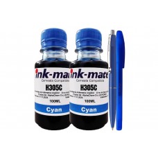 Set Flacone Cerneala Ink-Mate Compatibil HP305, 2x100ml 3YM60AE Cyan, Pix Schneider si Pix Radius