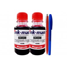 Set Flacone Cerneala Ink-Mate Compatibil HP305, 2x100ml 3YM60AE Magent, Pix Schneider si Pix Radius