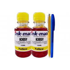 Set Flacone Cerneala Ink-Mate Compatibil HP305, 2x100ml 3YM60AE Yellow, Pix Schneider si Pix Radius
