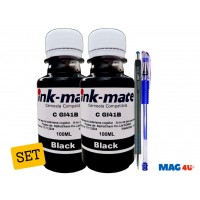 Set Flacone Cerneala Ink-Mate Compatibil Canon Canon GI41 ( 2x100ml Black) + Pix CNX567 si Pix cu gel