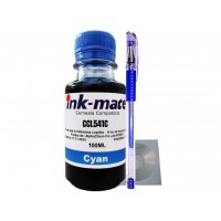 Set Flacon Refill Cerneala Ink-Mate Compatibil Canon 1x100ml CL-541 Cyan, Pix cu gel si 1buc Cdr Maxell cu plic