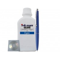 Set Flacon Refill Cerneala Ink-Mate Compatibil Canon 1x500ml CL-541 Cyan, Pix Schneider si 1buc Cdr Maxell cu plic