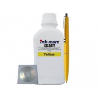 Set Flacon Refill Cerneala Ink-Mate Compatibil Canon 1x500ml CL-541 Yellow, Pix Schneider si 1buc Cdr Maxell cu plic
