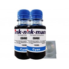 Set Flacon Cerneala Ink-Mate Compatibil Canon 2x100ml GI-46C Cyan, 2buc Cdr Maxell cu plic