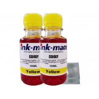 Set Flacon Cerneala Ink-Mate Compatibil Canon 2x100ml GI-46Y Galben, 2buc Cdr Maxell cu plic