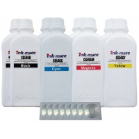 Set Flacon Cerneala Ink-Mate Compatibil Canon 2x1000 GI-46BK Negru 2x1000 GI-46C Cyan 2x1000 GI-46M Magenta 2x1000 GI-46Y Galben, 8buc Cdr Maxell cu plic