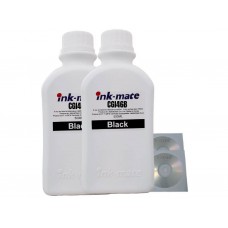Set Flacon Cerneala Ink-Mate Compatibil Canon 2x500ml GI-46BK Negru, 2buc Cdr Maxell cu plic
