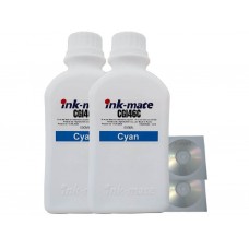 Set Flacon Cerneala Ink-Mate Compatibil Canon 2x500ml GI-46C Cyan, 2buc Cdr Maxell cu plic