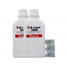Set Flacon Cerneala Ink-Mate Compatibil Canon 2x500ml GI-46M Magenta, 2buc Cdr Maxell cu plic