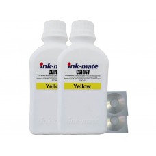 Set Flacon Cerneala Ink-Mate Compatibil Canon 2x500ml GI-46Y Galben, 2buc Cdr Maxell cu plic