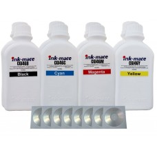 Set Flacon Cerneala Ink-Mate Compatibil Canon 2x500 GI-46BK Negru 2x500 GI-46C Cyan 2x500 GI-46M Magenta 2x500 GI-46Y Galben, 8buc Cdr Maxell cu plic