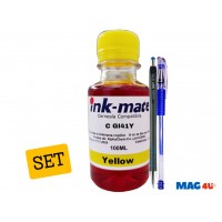Set Flacone Cerneala Ink-Mate Compatibil Canon GI41 ( 1x100ml Yellow) + Pix CNX567 si Pix cu gel