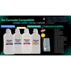 Set Flacon Cerneala Ink-Mate (GT53XL/GT52) 3x1000ml 1VV21AE Negru 2x1000ml M0H54AE Cyan 2x1000ml M0H55AE Magenta 2x1000ml M0H56AE Galben , 9buc Cdr Maxell cu plic