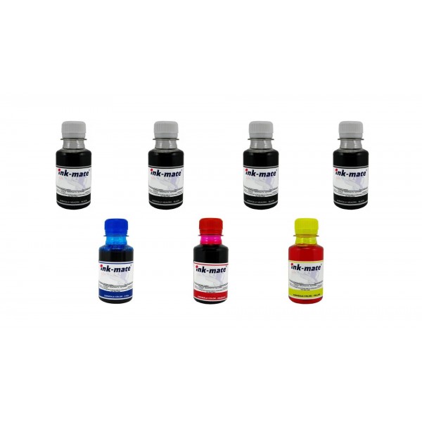 Pachet flacon refill cerneala Ink-Mate 700ml PGI-550PGBK negru x2 CLI-551BK negru x2 CLI-551C cyan CLI-551M magenta CLI-551Y galben compatibil Canon
