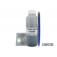 Set Flacon Refill Praf Toner Compatibil HP26X, CF226X Negru-350g, Pix Schneider si 1xCd-r Maxell cu plic