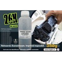 Set Flacon Refill Praf Toner Compatibil HP26X, CF226X Negru-350g, Pix Schneider si 1xCd-r Maxell cu plic