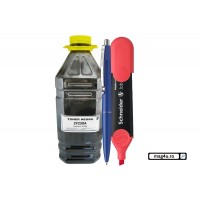 Set Bidon Refill Jadi Praf Toner Compatibil HP(30A) CF230A Negru, 1000g- Pix Schneider si Textmarker Schneider