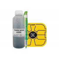 Set Refill Toner 350g + Chip 10000 pagini, Compatibil HP59x CF259x Negru, Textmarker Penac