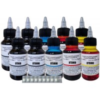 Set 10x Flacoane Cerneala AlphaChem Compatibil Brother 4x BTD60BK Negru 2x BT5000C Cyan 2x BT5000M Magenta 2x BT5000Y Galben 100ml cu picurator si 9x CDR Maxell