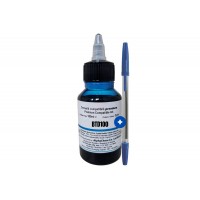 Set Flacon Cerneala Compatibil Brother BTD100 Cyan 100ml cu Picurator si Pix de Unica Folosinta