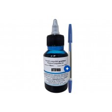 Set Flacon Cerneala Compatibil Brother BTD100 Cyan 100ml cu Picurator si Pix de Unica Folosinta